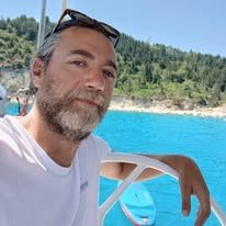 Ilias Tzannetoulakos, Head of Maritime Operations at AIyachts, aboard a yacht in the Ionian Sea